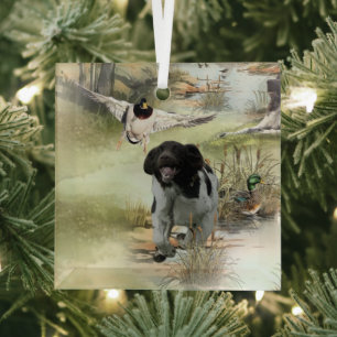 Munsterlander  Glass Tree Decoration