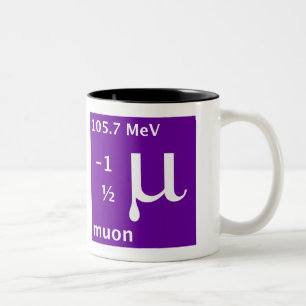 Muon (left handed) Two-Tone coffee mug