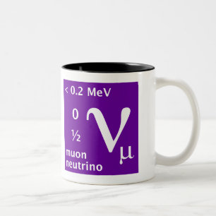 Muon neutrino (left handed) Two-Tone coffee mug