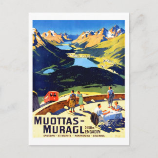 Muottas Muragl mountains landscape, Switzerland Postcard