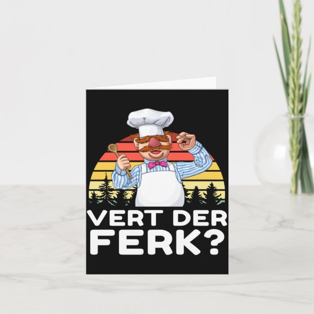 Muppet Show Swedish Chef Expletive New Funny Stic  Card (Front)