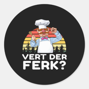 Muppet Show Swedish Chef Expletive New Funny Stic  Classic Round Sticker