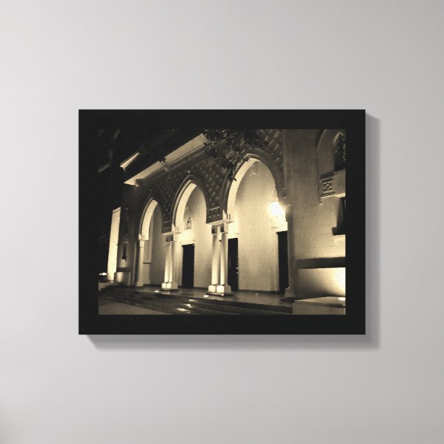 Murabba Palace Arches at Night Canvas Print (Front)