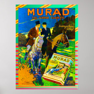 Murad Cigarettes 1910 The Turkish Cigarette Poster
