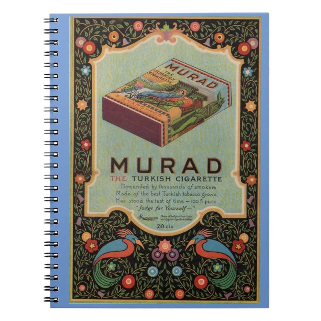 Murad Cigarettes ad Notebook (Front)