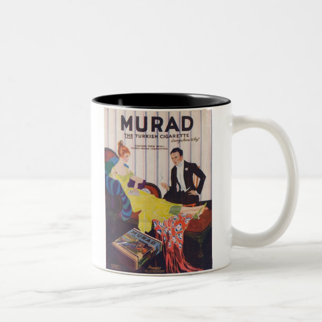 Murad Turkish Cigarettes 2 Two-Tone Coffee Mug (Right)