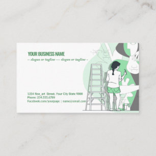 Mural artist concept business card