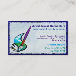 Mural Artist Graphic Design COMMERCIAL RESIDENTIAL Business Card