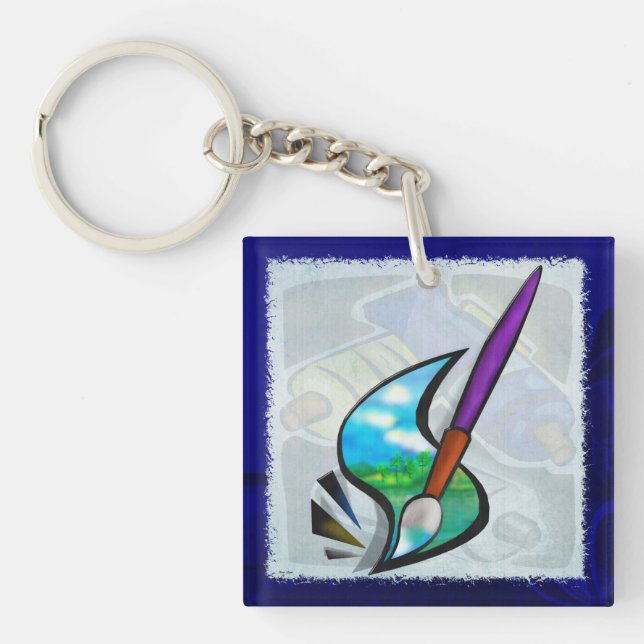 Mural Artist Graphic Design Key Ring (Front)