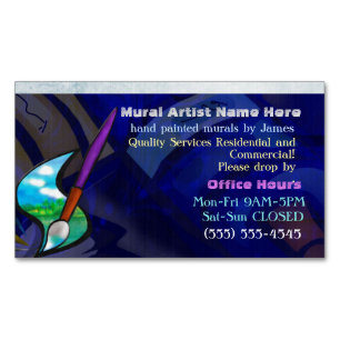 Mural Artist Graphic Design Residential Commercial Magnetic Business Card