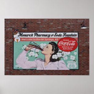 Mural Celebrates Route 66, Baxter Springs, Kansas Poster