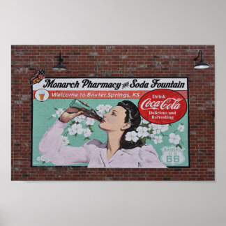 Mural Celebrates Route 66, Baxter Springs, Kansas Poster