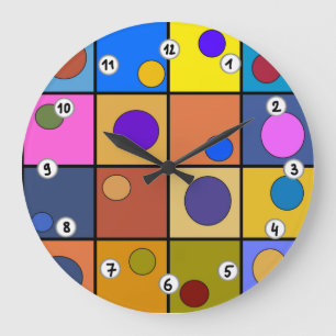 Mural clock round Imagination