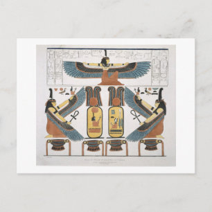 Mural from the Tombs of the Kings at Thebes, disco Postcard