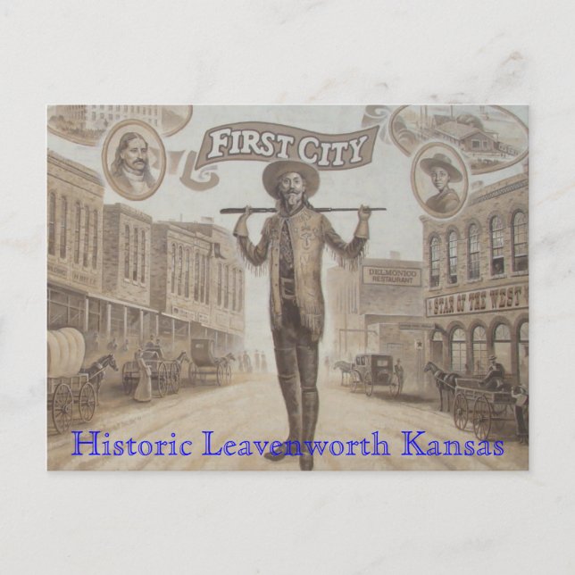 mural, Historic Leavenworth Kansas Postcard (Front)