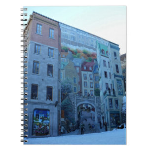 Mural in Old Quebec City, Quebec, Canada Notebook