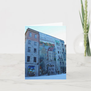 Mural in Old Quebec City, Quebec, Canada Thank You Card