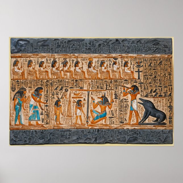 Mural of the Life of the Pharaohs Poster (Front)