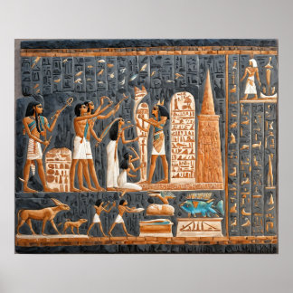 Mural of the Life of the Pharaohs Poster
