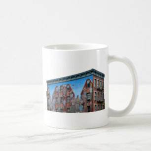 Mural on building in Spanish Harlem Coffee Mug