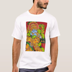 Mural painting Krishna Radhs T-Shirt