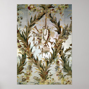 Mural silk of the Empress' Bedroom, 1787 Poster