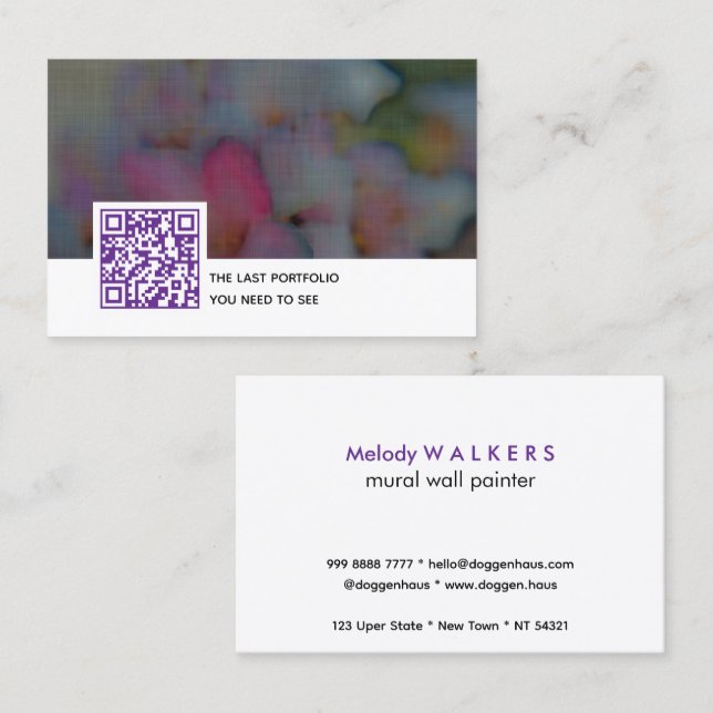 Mural wall painter  business card (Front/Back)