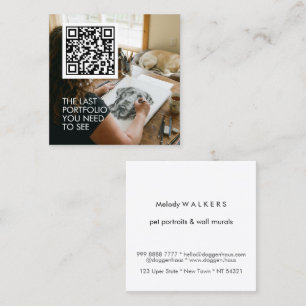 Mural wall painter  square business card