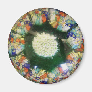 Murano glass paperweight design, coloured "flowers magnet