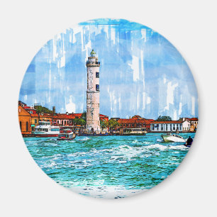 Murano Lighthouse, Venice, Italy. Magnet
