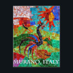 Murano Mosaic II Postcard<br><div class="desc">History of Murano glassmaking Murano’s reputation as a centre for glassmaking was born when the Venetian Republic, fearing fire and destruction to the city’s mostly wood buildings, ordered glassmakers to move their foundries to Murano in 1291. Murano glass is still interwoven with Venetian glass. Murano's glassmakers were soon the island’s...</div>