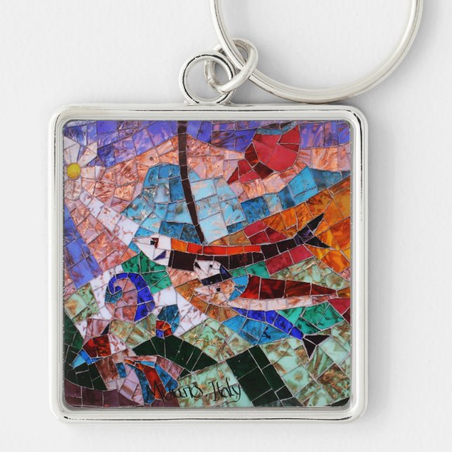 Murano Mosaic Key Ring (Front)