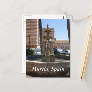 Murcia, Spain seahorse fountain Postcard