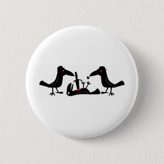 murder crows 6 cm round badge