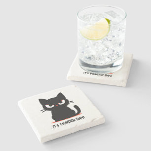 Murder Day Stone Coaster
