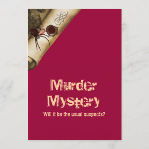 Murder investigation who dun it invitation