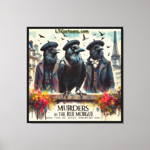 Murder Most Fowl – Rue Morgue Noir Canvas Print