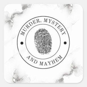 Murder Mystery and Mayhem  Square Sticker