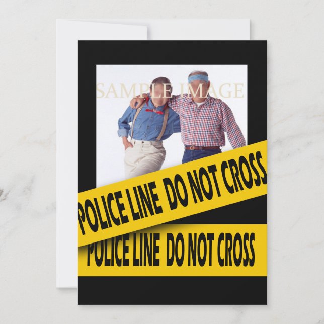 Murder mystery any age birthday invitation (Front)