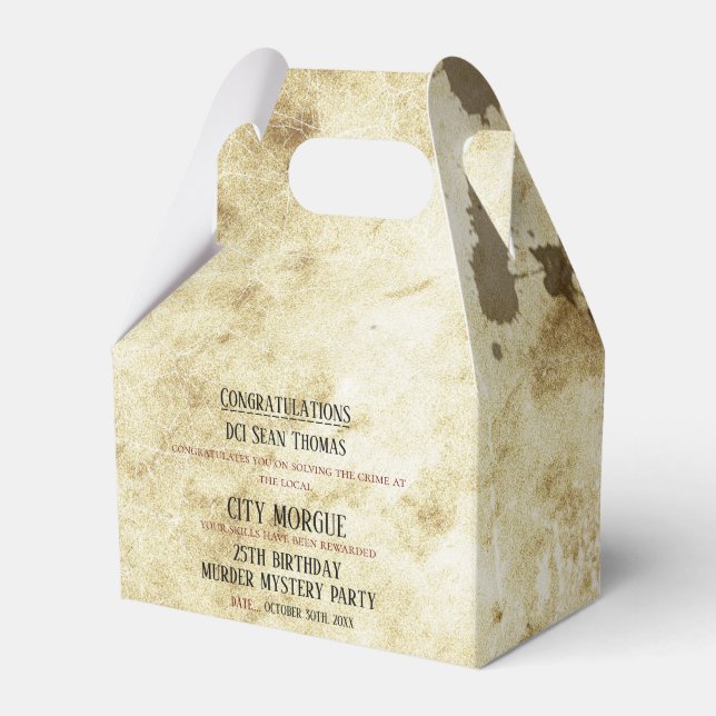 Murder Mystery Birthday Favour Box (Front Side)