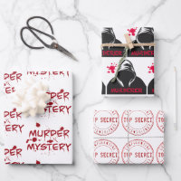 Murder mystery crime fan cold case blood wrapping 