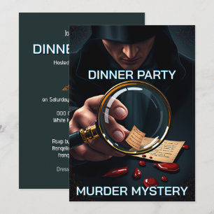 Murder mystery crime scene dinner party DIY Invitation
