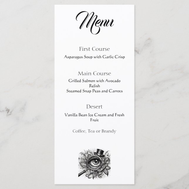Murder Mystery Dinner  Menu (Front)