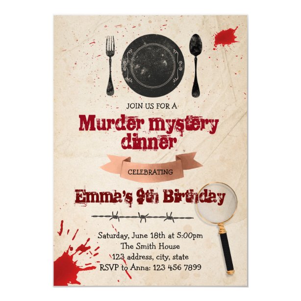 Murder Mystery Invitations | Zazzle UK