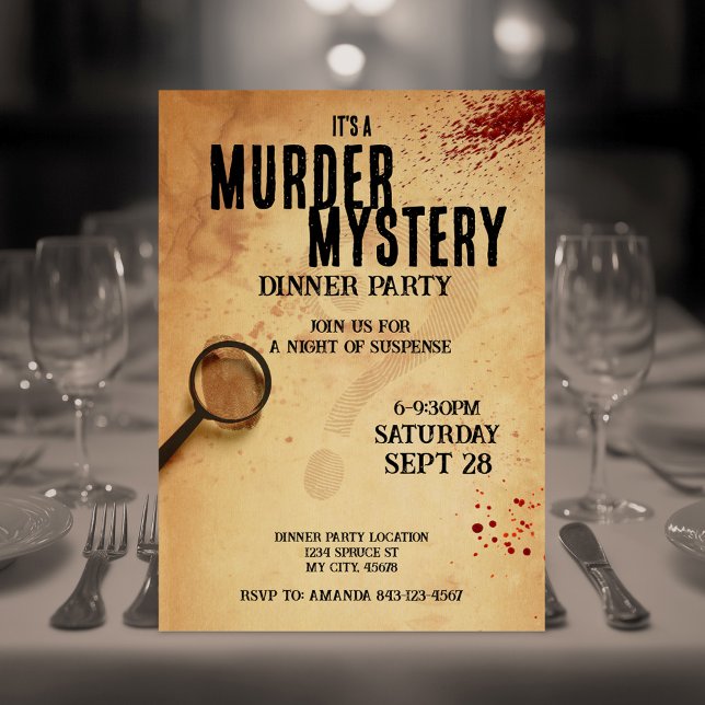 Murder Mystery Dinner Party Invitation (Creator Uploaded)