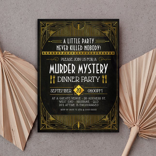 Murder Mystery Dinner Party Invitation (Creator Uploaded)