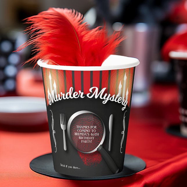 Murder Mystery Dinner Theatre Party Paper Cups (Murder Mystery Dinner Theater Party Paper Cup)