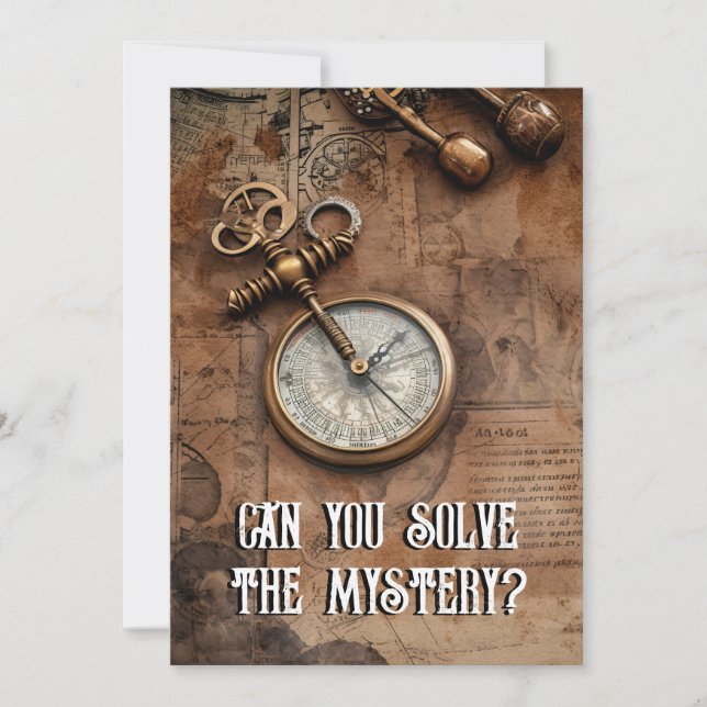 Murder Mystery Escape Room Birthday Party Invitation (Front)