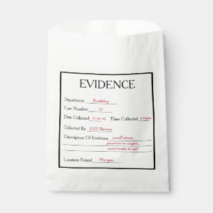 Murder Mystery Evidence  Favour Bags