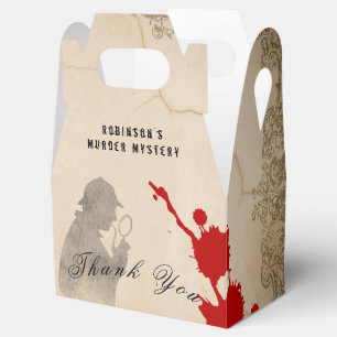Murder Mystery Gable Box Parchment Paper Theme
